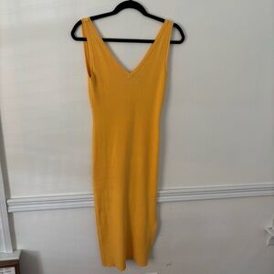House of Harlow 1960 Vibrant Yellow Midi Dress
